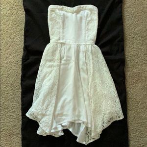 Abercrombie Kids Ivory Lace Strapless Dress
